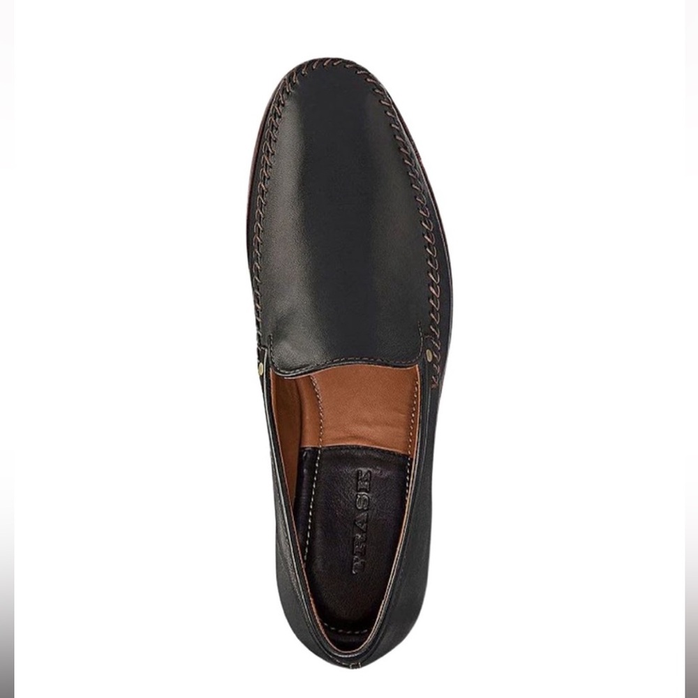 Trask “Seth” black leather loafers